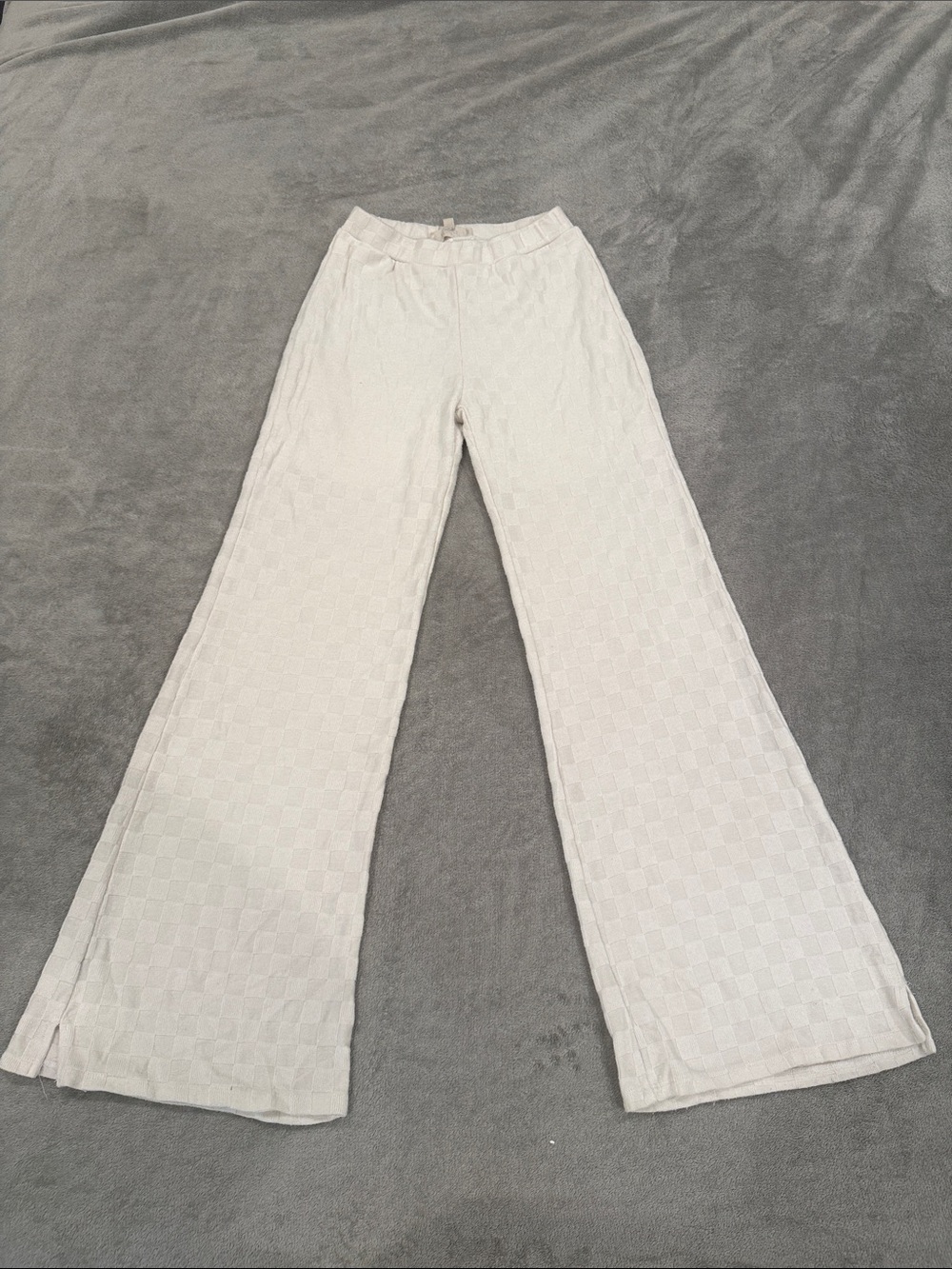 Women's Wide-Leg Checkered Lounge pants